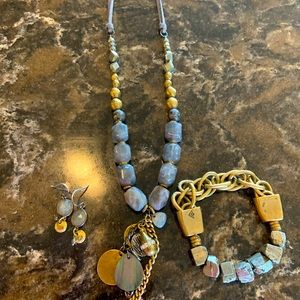 Silpada necklace, bracelet and earrings